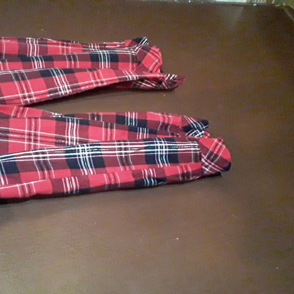 NWOT Victoria's Secret Xl Plaid Long Sleeve Button Down Top W/ Matching pants - Picture 9 of 16